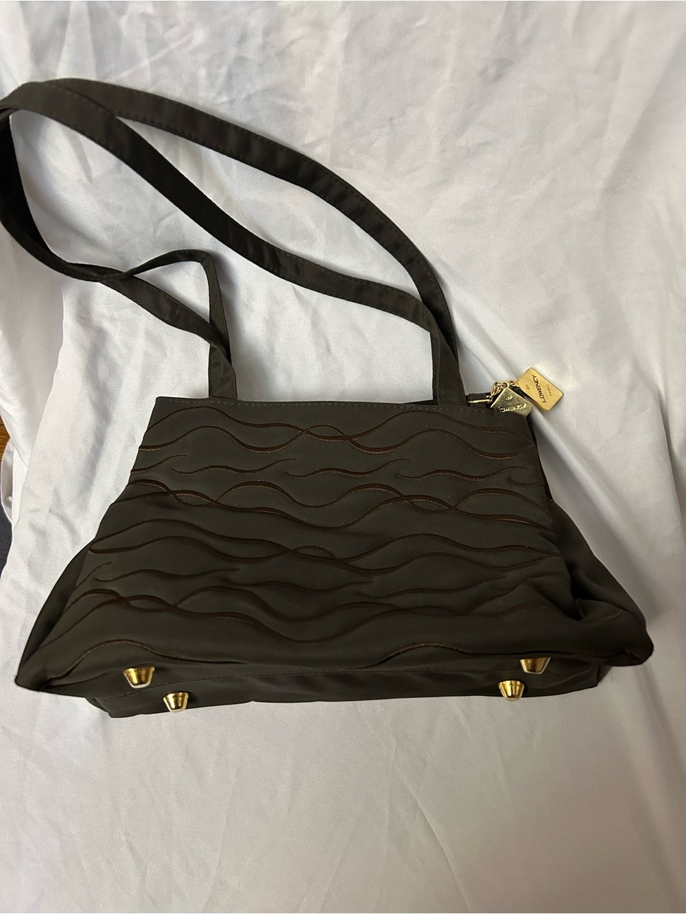 Lowency Paris Shoulder Bag with Gold Accents